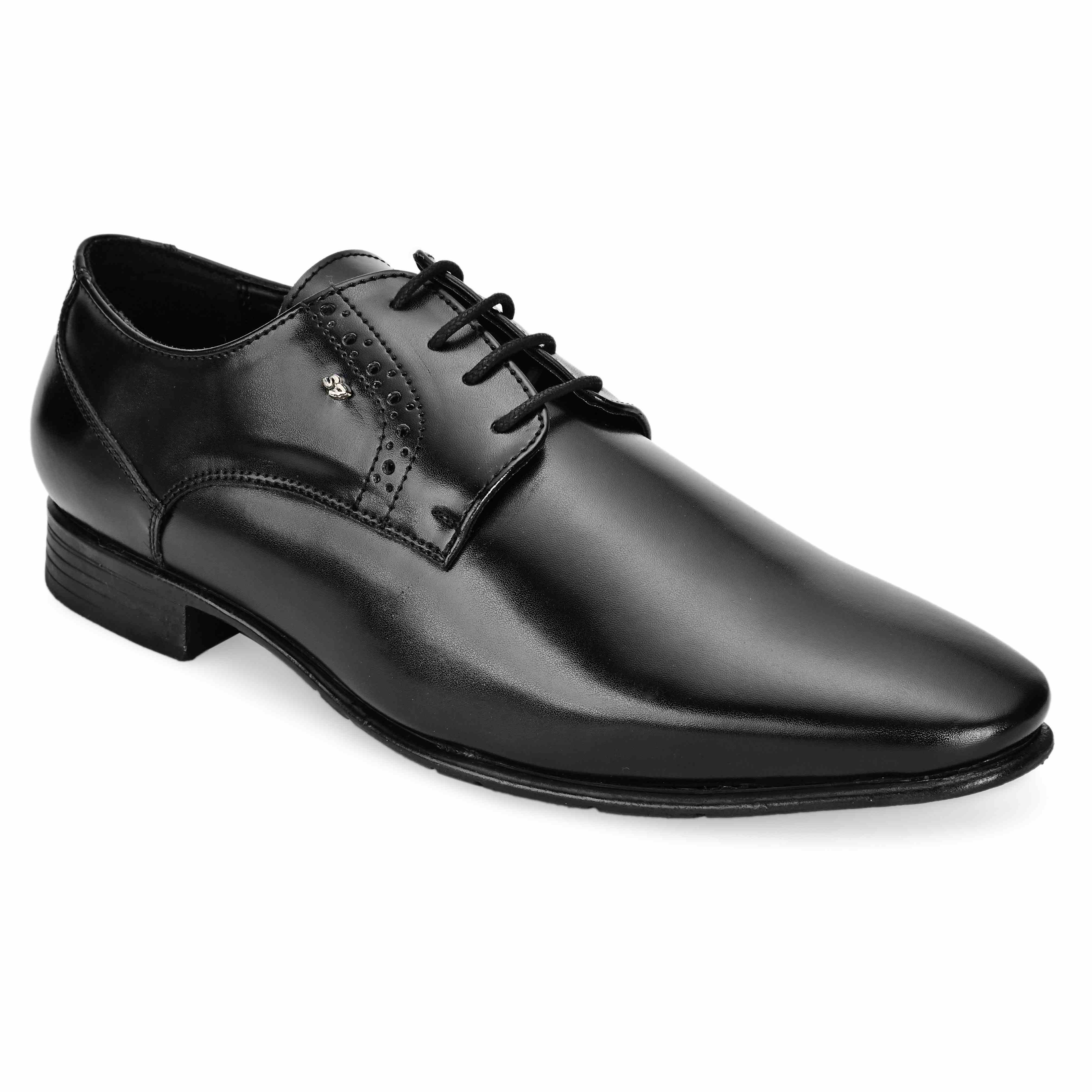 San Frissco Men Faux Leather Dandy Black Formal Shoes